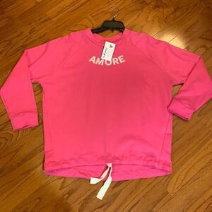 CHERISH size medium long sleeve sweatshirt with drawstring waistband
